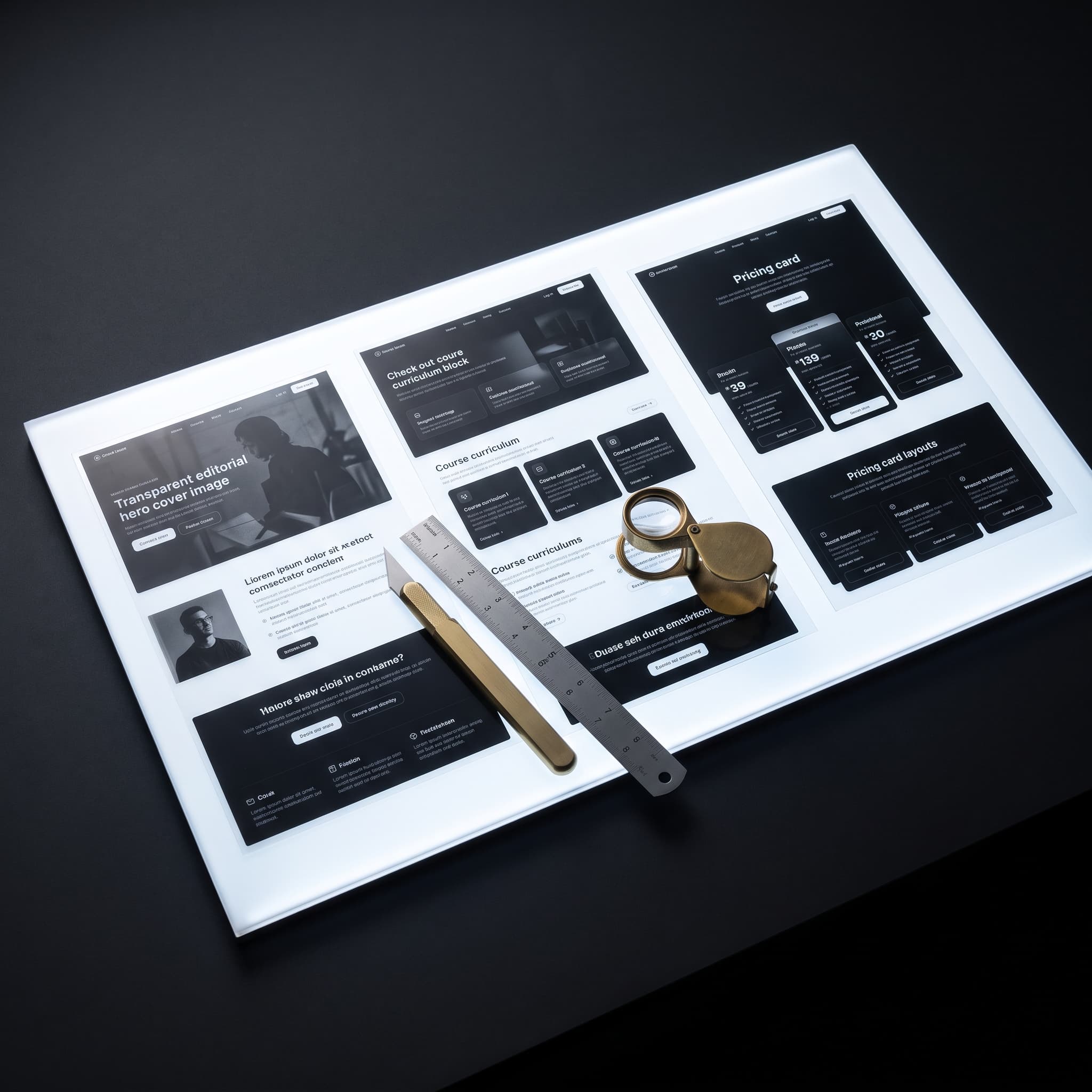 Custom page builder editing screen